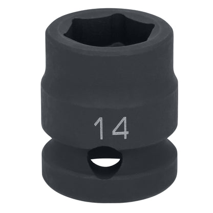 1/2" Drive 6 pt. Stubby Impact Socket - 14mm