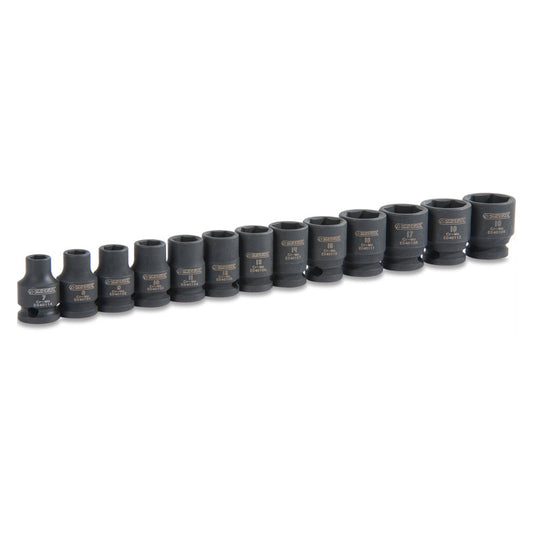 13-PC. 3/8" Drive Metric Impact Socket Set - 6-PT.