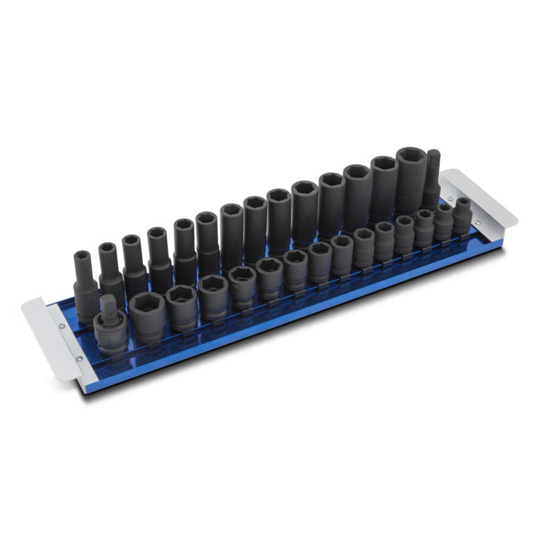 30-PC. 1/2" Drive Metric Impact Socket Set - 6-PT.