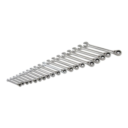 19-PC. Metric Reversible Ratcheting Combination Wrench Set - 12-PT.