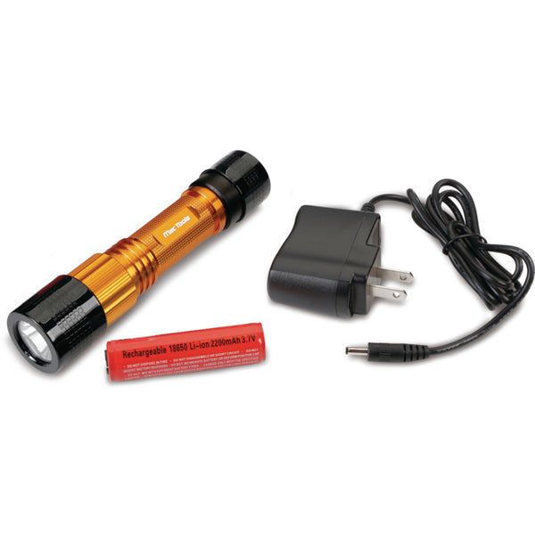 Rechargeable Pro LED Flashlight - Orange - FL431A-O | Mac Tools