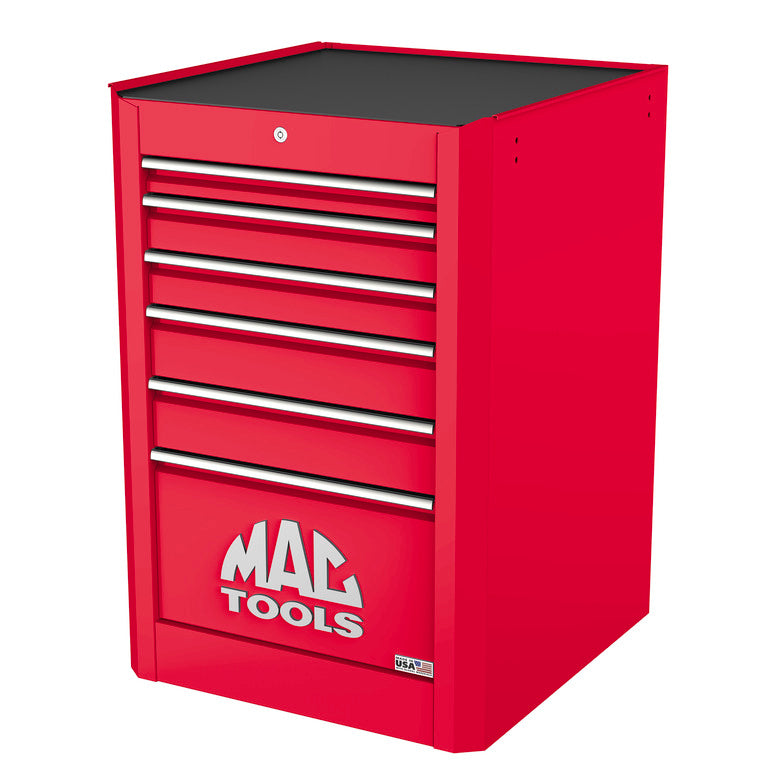 Macsimizer® 6-Drawer Side Box with PowerTech™ Drawer - Firebrick