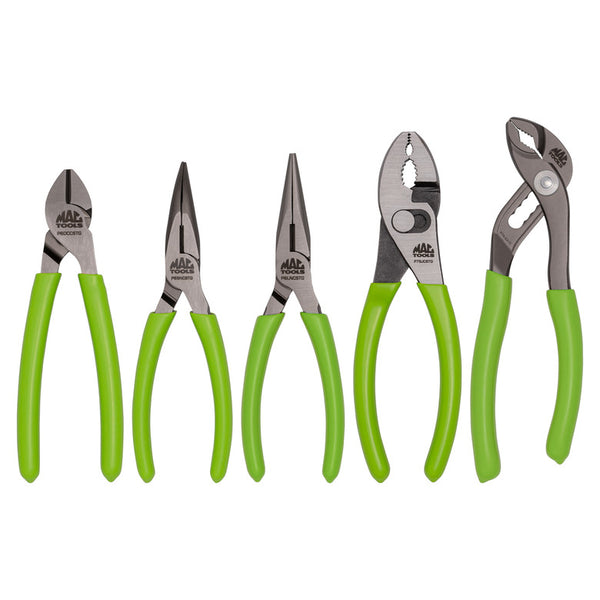 5-PC. Small Combo C.S.T. Pliers Set HI-VIZ Green - PS5SCSTG | Mac