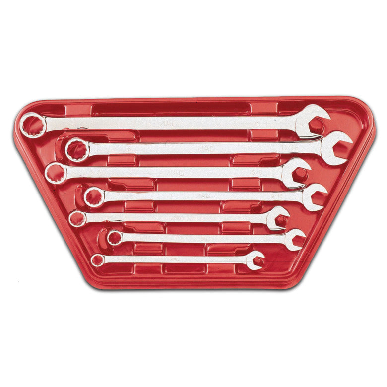 7-PC. SAE Long Knuckle Saver Combination Wrench Set - 12-PT. - SCL7LPTKS