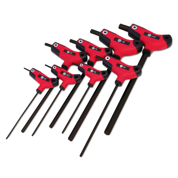8-PC. Bi-Material T-Handle Hex Key Set - SHKTM8PT | Mac Tools