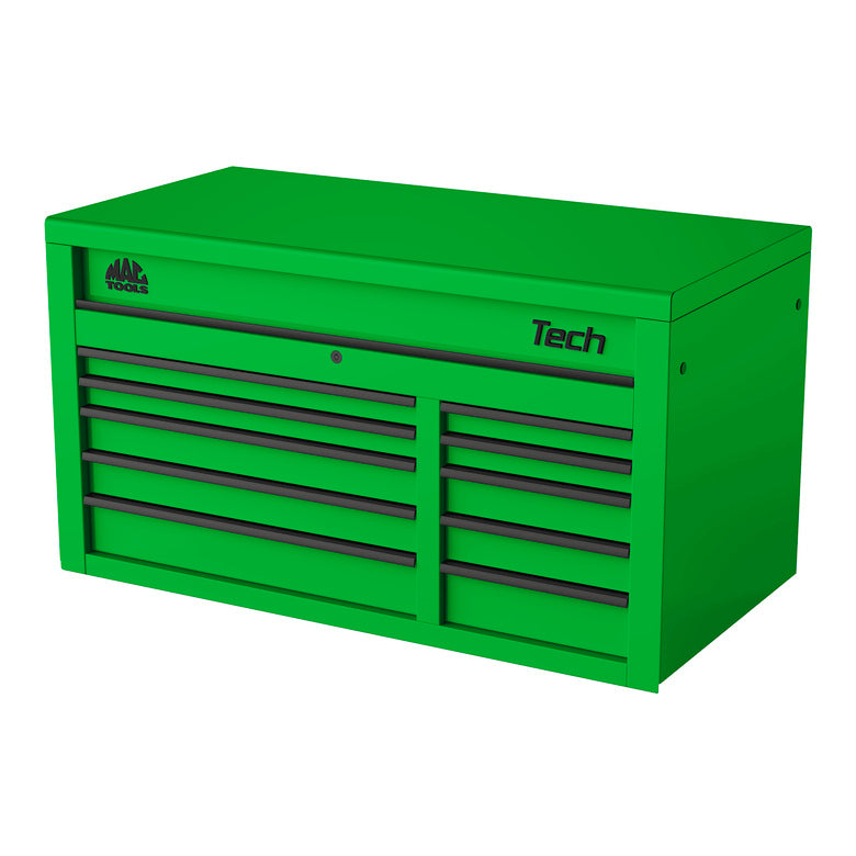 Tech™ Series 10-Drawer Top Chest - Lime Green - T5025TC-LG | Mac Tools