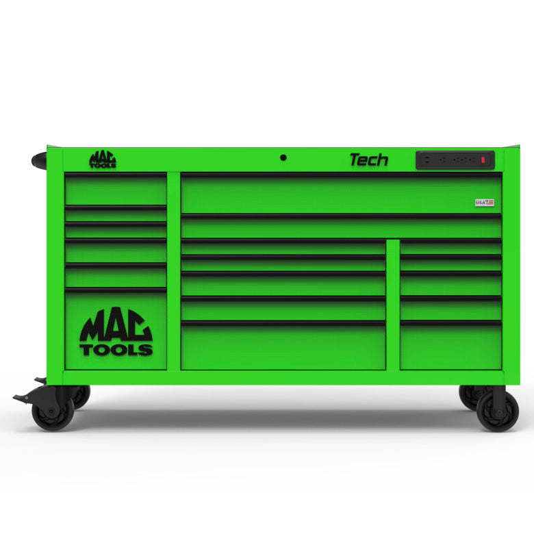 Tech™ Series 18-Drawer Workstation - Lime Green - T6725P-LG | Mac