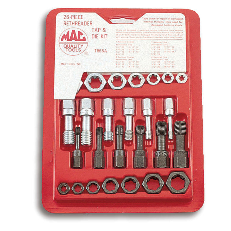 26-PC. Master Rethreader Tap and Die Kit - TR66A | Mac Tools