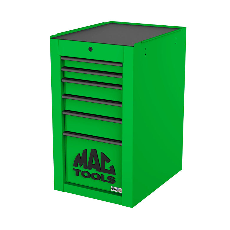 Tech™ Series 6-Drawer Side Cabinet with PowerTech™ Drawer - Lime
